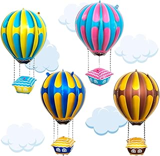 4pc Ballon aluminium Montgolfière, Géant Animal Ballons, Décoration de ballons