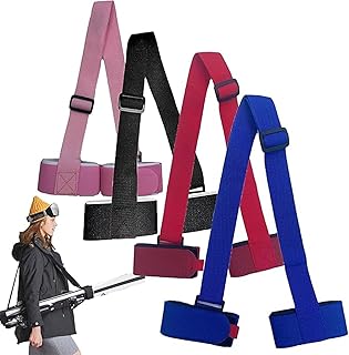 Lot de 4 Sangles pour Transporter Facilement Votre équipement de Ski, Taille Unique