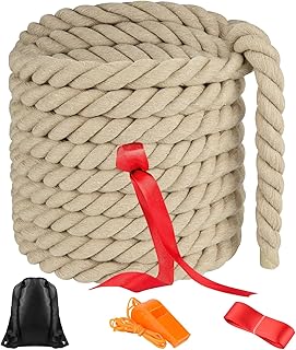 NEBURORA Corde de tir à la Corde de 20 Pieds pour Enfants et Adultes, Jeux de Plein air, journée sur Le Terrain, réunion de Famille, Cour d